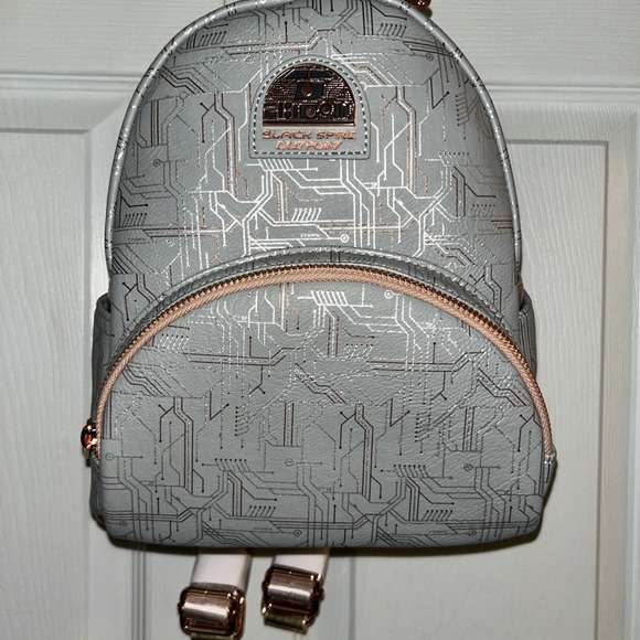 Disney Parks Star Wars Galaxy's Edge R2-D2 Droid Depot Loungefly Mini Backpack - Picture 1 of 7